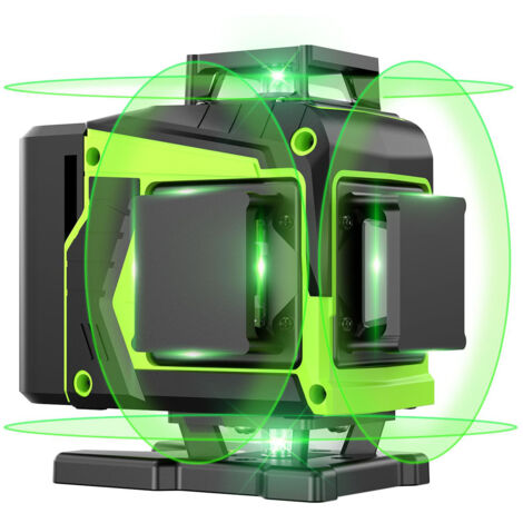 SIENTICE 360° Self-Leveling Laser Level, Construction Site Leveling, Black and Green, European Standard (1/5)