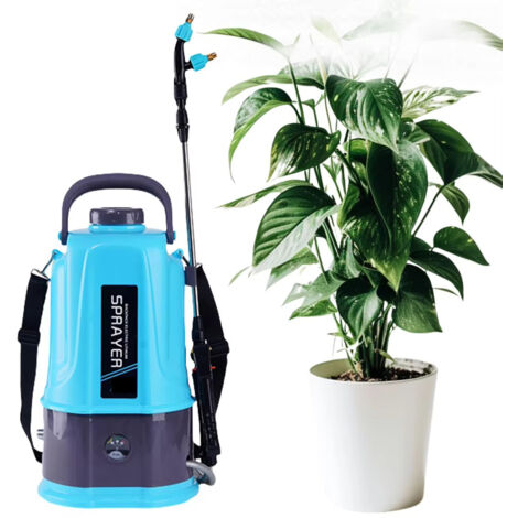 8L Electric Sprayer with 5 Spray Nozzles, Battery Powered, Adjustable Shoulder Strap, Suitable for Lawns and Gardens (1/5)