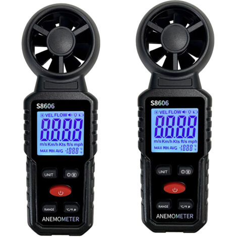 3‑in‑1 Portable Digital Anemometer Measures Wind Speed, Wind Force and Wind Temperature, Suitable for Air Conditioning, Navigation and Fishing