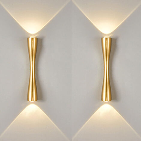 Set of 2 Modern and Simple Indoor LED Wall Sconces — Outdoor Lighting for Hallways and Staircases — 220V, 24 cm, 6W, Warm Light (1/5)