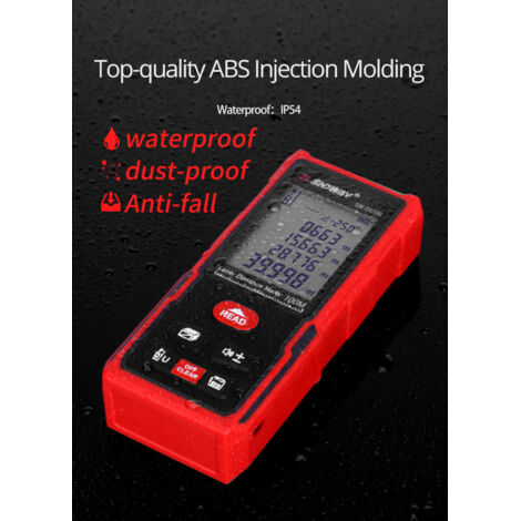 100M Laser Distance Meter, Precise Infrared Measurement, Pythagoras Area Volume Calculation, M/in/ft Conversion, Efficient, Battery-Free (1/5)