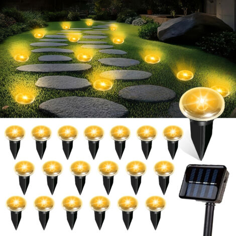 5.8m Decorative Outdoor Solar String Lights – Solar LED Pathway Markers – IP65, 20 LEDs, for Walkways & Lawns – Warm White (1/5)