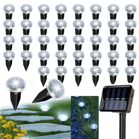 9.8m Outdoor Solar String Lights, 40 LEDs – Solar Pathway Lighting, IP65 – Suitable for Gardens, Lawns, Patios, Driveways (6500K) (1/5)
