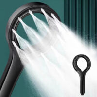 High-pressure shower head with heart-shaped ring and powerful sprayer for bathroom accessories
