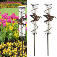 2 Pack Garden Rain Gauges with Transparent Graduated Glass, Rain Measuring Tools for Gardens, Lawns and Terraces