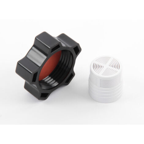 Bouchon d'évier SX180LA en plastique dur – Compatible avec filtres à sable Hayward – Diamètre intérieur 4 cm – Coloris noir