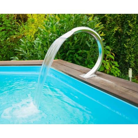 Ubbink – Cascade massante pour piscine en inox 316L – Dimensions H50 x L14,5 x P46,5 cm – Bec verseur élégant pour bassins