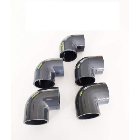 Coude 90° PVC femelle à coller Lot de 5 50mm (1/2)