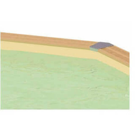 Liner sable ou bleu pour piscine allongée Ubbink - Couleur liner: Sable - Dimensions piscine: Carrée 300 x 300 x 126 cm