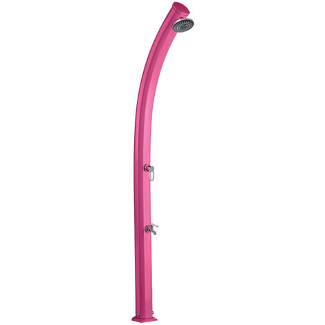 Formidra – Douche solaire 25L en polyéthylène – Résistante aux UV – Hauteur 233 cm – Rince-pieds inclus – Installation rapide