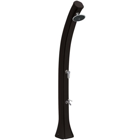 Poolstar – Douche solaire 44L anthracite – Polyéthylène haute densité – Hauteur 229 cm – Raccord simple tuyau – Pommeau orientable avec mitigeur