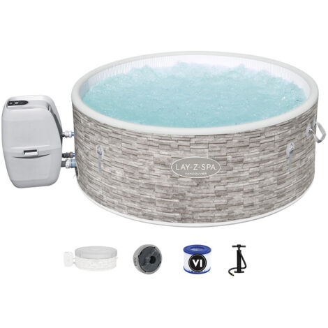 Bestway – Spa gonflable rond 3/5 places avec 140 jets Airjet Plus – Dimensions Ø 155 x 60 cm – Compatible application Smart Hub (1/10)