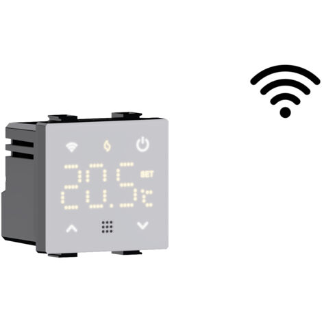 Thermostat intelligent Wifi ETTROIT, thermostat de chaudière intégré, écran tactile numérique, TUYA, blanc, EVWF4102 (1/3)