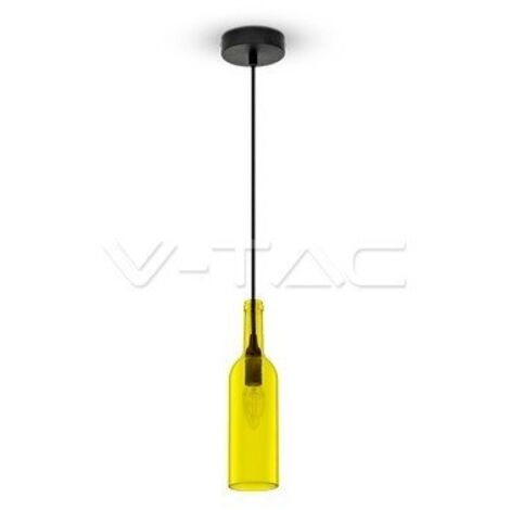 Lustre LED en forme de bouteille en verre avec douille E14 (Max 60W) Couleur Jaune (1/5)