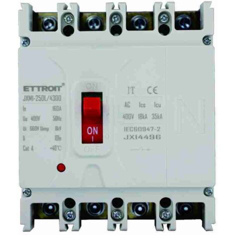 ETTROIT JX14496 MCCB MCB Disjoncteur à boîtier moulé 4P 160A 380V-35KA
