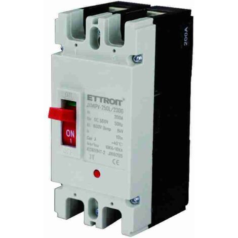 ETTROIT JX15295 MCCB MCB Disjoncteur à boîtier moulé 2P 200A DC 500V-10KA