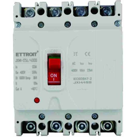 ETTROIT JX14498 MCCB MCB Disjoncteur à boîtier moulé 4P 125A 380V-22KA (1/3)
