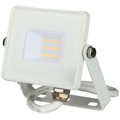 V-TAC PRO VT-10 Projecteur LED 10W slim blanc Chip Samsung SMD blanc chaud 3000K - SKU 427