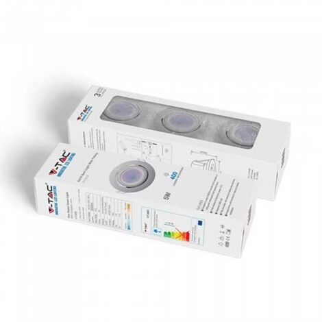 3 PZ Faretti LED Incasso Rotondo Orientabile 5W Carcassa Nichel Satinato 4500K Neutro con Lampada GU10 Sostituibile SKU 8885 (1/5)