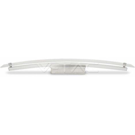 12W LED Designer Bend Verre Mur Fixture Chrome 900LM Mod. VT-7013 - SKU 3896 - Blanc Neutre 4000K (1/3)