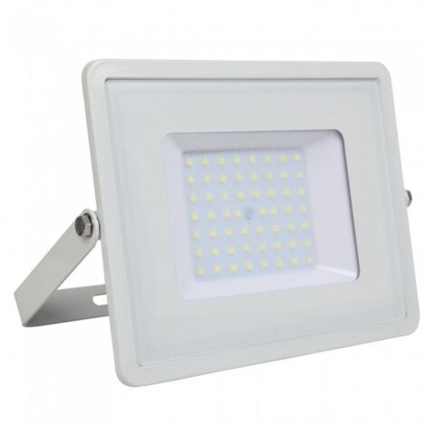 V-TAC PRO VT-56 Projecteur LED 50W slim blanc Chip Samsung smd Haute Lumens blanc froid 6400K - SKU 763 (1/5)