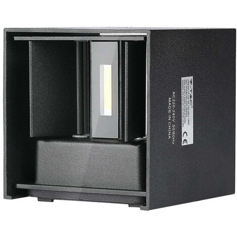 Applique LED Carrée Double LED COB 12W Couleur Noir Satiné Faisceau Lumineux Réglable 4000K IP65 (1/5)