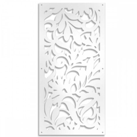 FIORI - Panneau ajouré en PVC - Brise-soleil - Dimension : 73x148 cm - Couleur : blanc
