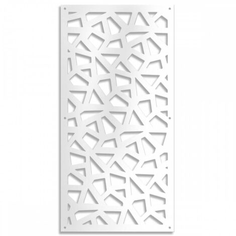 SEGMENTI - Panneau ajouré en PVC - Brise-soleil - Couleur : blanc - Dimension : 47x94 cm
