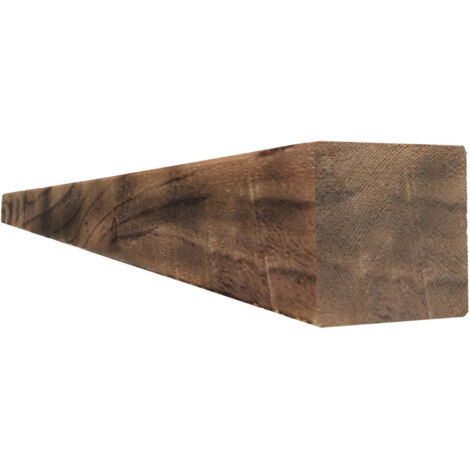 Poutres en sapin 10 × 10 cm x 2 mètres – Traitement Yakisugi – Style : CALICO light burn