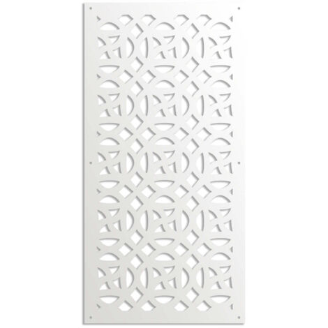 CANTERBURY - Panneau ajouré en PVC - Brise-soleil - Couleur : blanc - Dimension : 47x94 cm