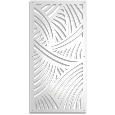 Fasce - Panneau ajouré en PVC - Brise-soleil - Dimension : 47x94 cm - Couleur : blanc