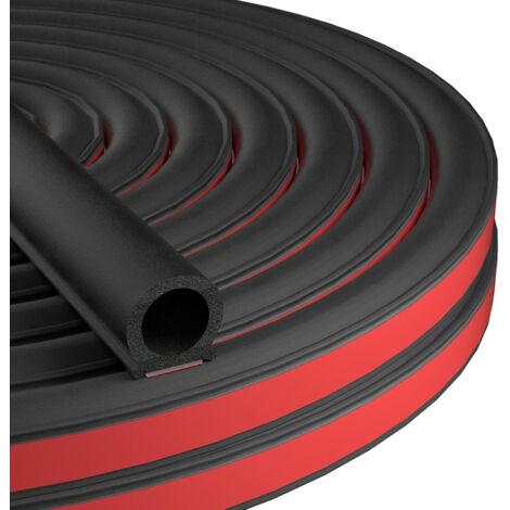 Universel Bande Joint de Porte Voiture Autocollant, Isolation Phonique Joint Voiture pour Coffre, Pilier, Portes, Fenetres (10mmx10mm, 6M) (1/5)