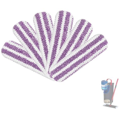 Chiffons de rechange pour Vileda/O-Cedar H2prO, microfibre – carrelage/bois/murs, violet