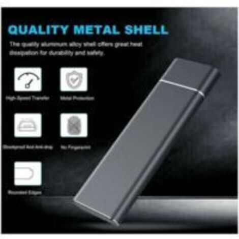 Disque dur externe SSD 2 To, disque SSD portable, disque dur externe haute vitesse