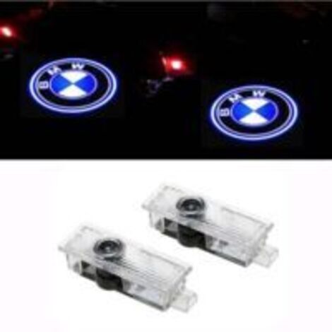 La lumière de bienvenue de 2 pièces convient à la voiture BMW BMW Led lumière de projection laser logo lumière de porte éclairage modifié lumière d'ambiance--