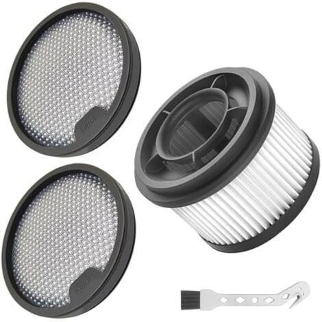 Lot de 4 pré-filtres Hepa pour Dreame T10/T20/T30/R10 / R10 Pro/R20/R20 Pro/R20SE/R20SE-A/R30 pour aspirateur Xiaomi G9/G10/G10Plus/G9Plus Pièces rechange lavables 3 filtres Hepa 1 brosse nettoyage (1/3)