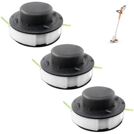 Lot de 3 têtes de rechange pour débroussailleuse Stihl FSA56, Auto-Cut 2-2, C2-2, Weed Eater String, 4008 710 4302, compatibles avec Stihl FSA 56, FSA 56, Têtes de fil de rechange (1/5)