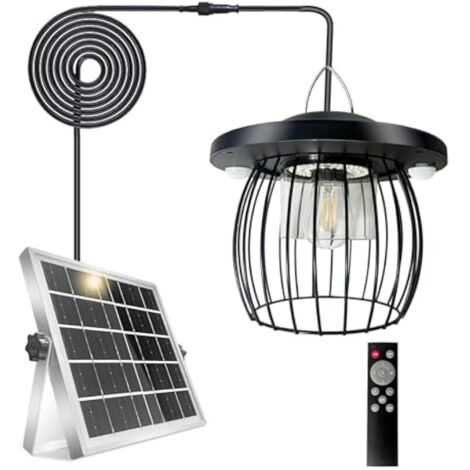 Lampe Solaire Extérieur Intérieur avec Détecteur de Mouvement, Suspension Solaire avec Télécommande, Étanche IP66 Lampe Suspendue pour Gardin Terrasse Balcon Pavillon Patio Pergola Garage (1/5)