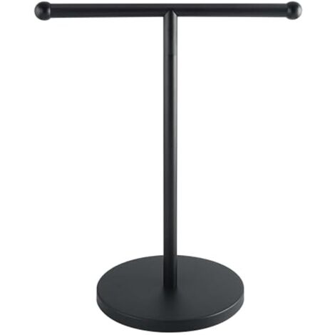Porte Rouleau Essuie Tout, Hauteur 39.5 CM, Porte Sopalin sur Pied en Acier Inoxydable, Accessoires de Salle de Bain/Cuisine, Installation Facile et Pratique, Noir (1/5)