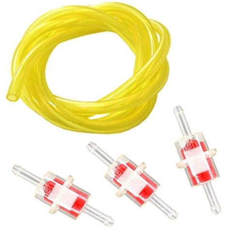 Lot de 3 filtres à essence pré-filtres avec tuyau d'essence 5 x 8 mm pour mobylette, cyclomoteur, mokick, petite puissance, scooter. (1/3)