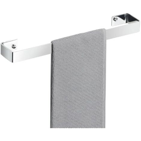 Porte Serviette Mural 40cm SUS304 Acier Inoxydable, Support Mural Ultra Solide Moulage Unique, Installation Horizontale ou Verticale, pour Salle de Bain, Cuisine, Lavabo, Chrome (1/5)