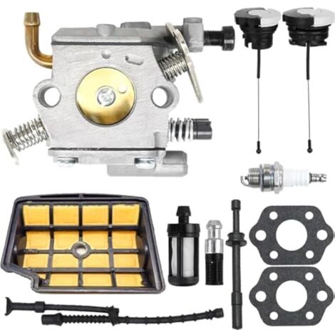 MS200 Carburateur pour Stihl MS200 MS200T 020T 020 tronçonneuse carburateur, C1Q-S126B remplace 1129 120 0653, MS200T carburateur avec Filtre à air, Bougie d'allumage, Conduite de Carburant (1/5)