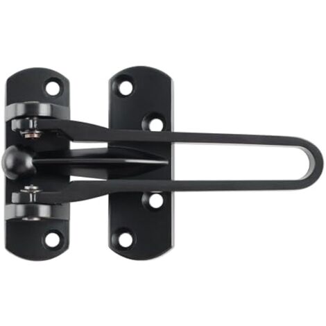 Verrou Interieures, Chaînes de Porte de Sécurité, Verrou Portail Exterieur Pratique, Loquet Porte en Alliage de Zinc Barre Pivotante, Targette de Porte Noir Mat (1/5)
