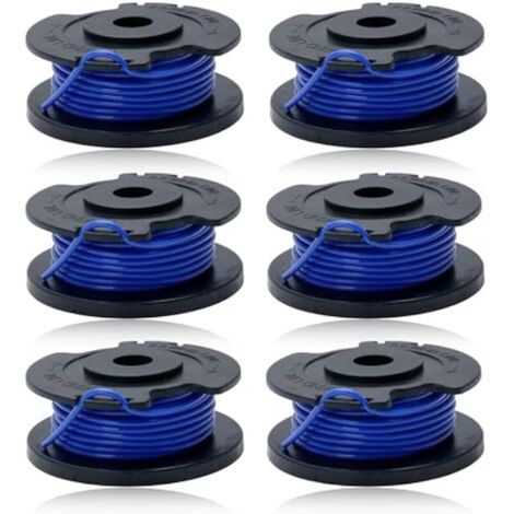 6 Pièces Bobine Fil Coupe Bordure pour Ryobi One AC14RL3A Olt1832 Rac124 OLT1825M P2000 Fil Fourré pour Ryobi 18 V, 24 V, 40 V Bobine de Fil Debroussailleuse 5132002434