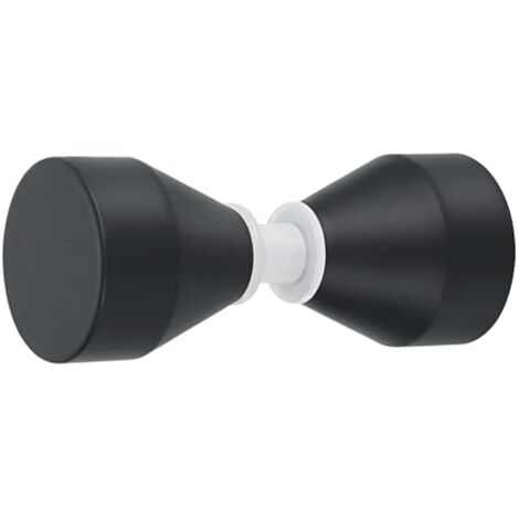 Poignées de Porte Multilatéral de Douche Rondes en Verre, en Acier Inoxydable, Poignées Rechange pour Cabine de Douche, Écran de Douche, Noir (1/5)
