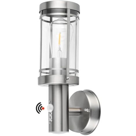 Applique exterieur avec detecteur de mouvement,Acier inoxydable luminaire exterieur,IP44 Etanche Lampe murale Pour Garage, Cour, Jardin (1/5)