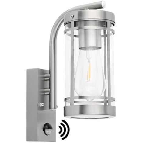 Applique exterieur avec detecteur de mouvement,Acier inoxydable luminaire exterieur,IP44 Etanche Lampe murale Pour Garage, Cour, Jardin (1/5)