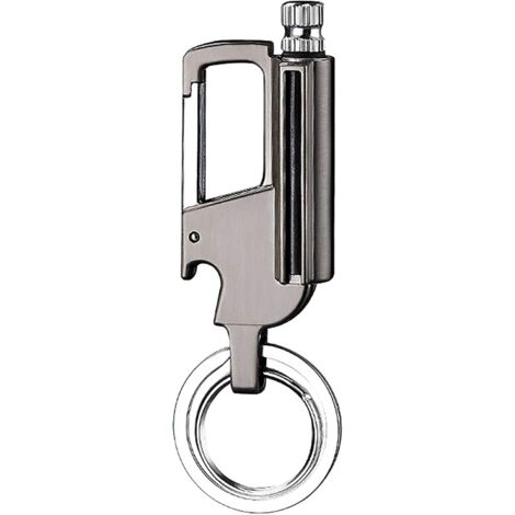 Allumettes Permanentes en Métal,étanches, Silex Allume feu Ouvre-Bouteille Porte-clés de Voiture Briquet Remplissable au Kérosène de Plein air Matériel de Sauvetage d'urgence