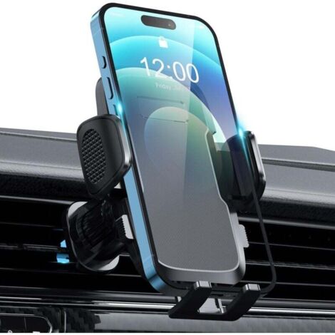 Support Telephone Voiture Grille Aération,Rotatif à 360°, Porte Telephone Voiture avec Un Bouton de Libération, Compatible avec iPhone 14 Pro Max et Téléphones 4-7''--