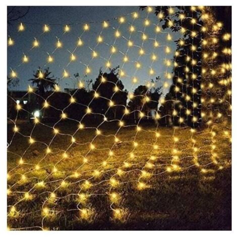 KZQ – Guirlande lumineuse d'extérieur 3m x 2m – 192 LED blanc chaud – 8 modes d'éclairage – Étanche IP44 pour intérieur et extérieur (1/5)